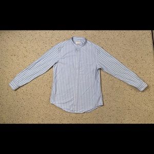 Club Monaco Shirt Mandarin Collar Slim Fit Size M